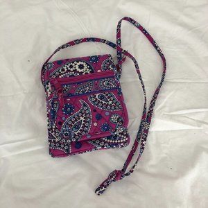 VERA BRADLEY✨Purple & Blue Paisley Cross Body Square Mini Hipster Purse